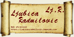 Ljubica Radmilović vizit kartica
